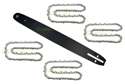 Produktbild von 45cm 1,5 0,325" 72 TG Schwert + 4X Kette für Fuxtec FX-KSP250 FX-KS255 FX-KSP256
