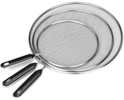 Spritzschutz für Pfannen, 3er-Set, Edelstahl, 19/25/29 cm