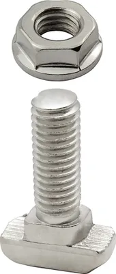 Produktbild von KLAK 45 - Hammerkopfschraube T-Schraube M8 25mm Nut 10 Aluprofil 45-er 1 Stück + Mutter