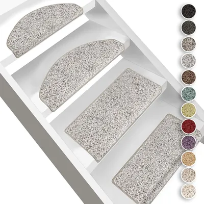 Produktbild von Stufenmatte Bali Silbergrau Rechteckig 23,5 x 65 cm