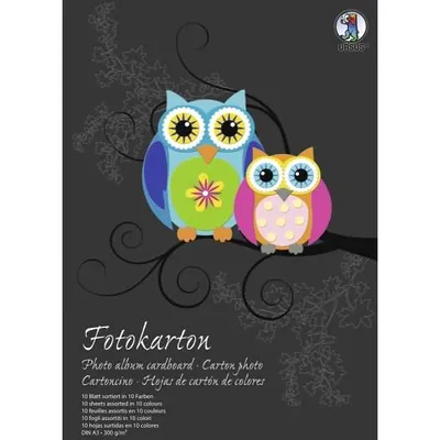 Produktbild von Fotokarton 300g/qm A3VE=10 Blatt 10 Farben sortiert