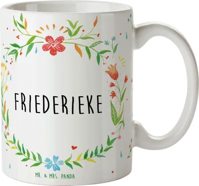 Produktbild von Mr. & Mrs. Panda Tasse Friederieke - Geschenk, schöne, Teetasse, kakaobecher, Kaffeetasse, Pott