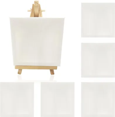 Produktbild von Mini-Leinwand-Set für Kunst - 6 Stück - Malleinwand und Mal easel