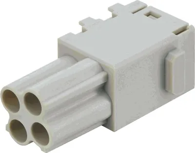 Produktbild von HARTING Han Domino EE Modul cube, großer Tab Buchseneinsatz (F) Crimpanschluss, 4-polig 400V, 16A - 1 Stück