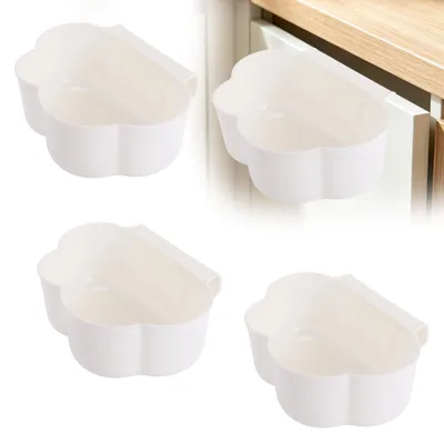 Immagine prodotto di Set di 4 contenitori per rifiuti da appendere alle ante degli armadi della cucina, compatti e salvaspazio