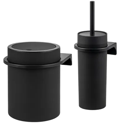 Immagine prodotto di bremermann Savona cestino per bagno con coperchio ribaltabile, cestino per bagno, plastica, 5,5 litri (bianco, angolare)