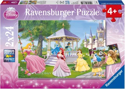 Produktbild von 2 x 24 Teile Ravensburger Kinder Puzzle Disney Zauberhafte Prinzessinnen 08865