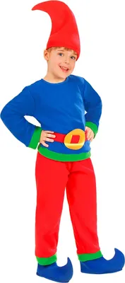 Produktbild von Zwergenkostüm Wichtelkostüm für Kinder 110 blau, rot