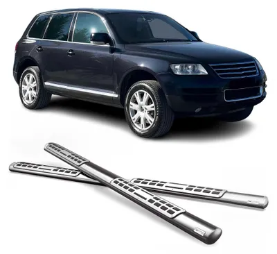 Obrázek produktu pro Nerezové boční prahy pro VW Touareg 2002-2025 stříbrné, Obrázek vytvořený pomocí AI