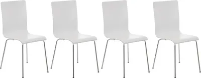 Obrázok produktu pre 4-dielna súprava stoličiek pre návštevníkov - Čakajúce stoličky - Ergonomický komfort | Farba: biela
