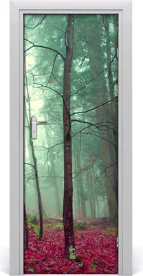 Produktbild von Tulup Türaufkleber 75x205 cm Dekorative Aufkleber Selbstklebend Wasserdichte Tapete Abnehmbar Schlafzimmer Wohnzimmer Wohnkultur - Wald im Herbst