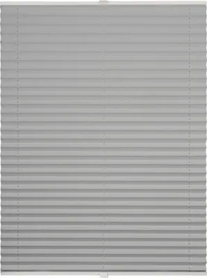 Produktbild von Plissee auf Maß für Fenster zum Anschrauben in Glasleiste Farbe: Silber, Größe: B): 81-90 cm, H): 40-100 cm