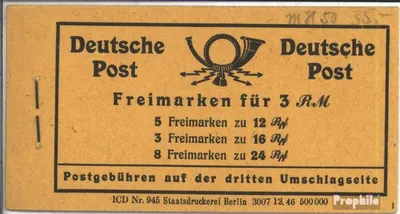 Produktbild von Briefmarken Alliierte Bes.-Gem.Ausg. 1948 Mi MH50 postfrisch Kontrollrat I
