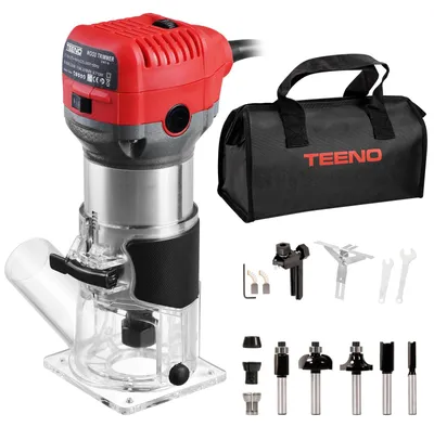 Productafbeelding van TEENO houtfrees, bovenfrees, 800W, 13000–33000 omw/min, met aansluiting voor stofafzuiging, E