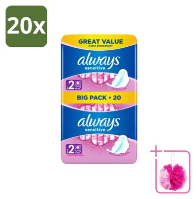 Produktbild von 20 x Always Sensitive Ultra Long Monatshygieneeinlagen mit Flügeln - Sparpackung - 20 Stücke