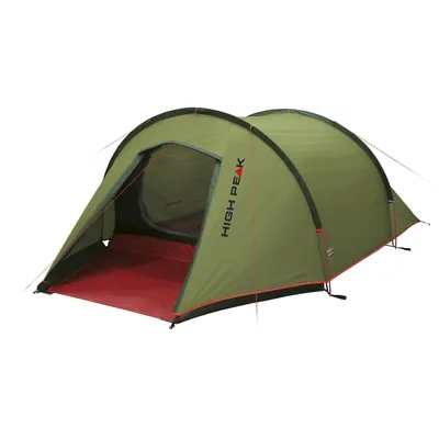 Produktbild von Tunnelzelt Kite 2 LW (grün/rot, mit Vorbau für Gepäck)