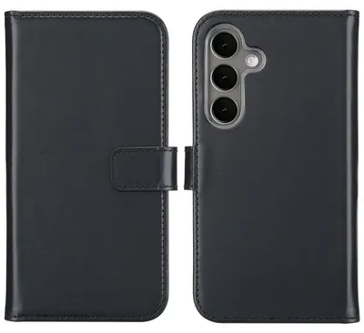Imagen del producto de Funda de Cuero Auténtico tipo Libro para Samsung Galaxy S25 Plus -