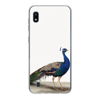 Produktbild von MuchoWow® Handyhülle Schutzhülle Hülle für Samsung Galaxy A10 Pfau - Federn - Vogel - Kinder - Jungen - Mädchen Silikon Softcase Handy Hülle - Schutzhülle