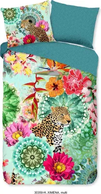 Produktbild von HIP Bettbezug "Mandalas, Blumen und ein Leopard" - multi - (140x200/220 cm) - Baumwolle Satin