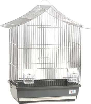 Produktbild von Vogelkäfig Vogelheim Vogelbauer chrom grau