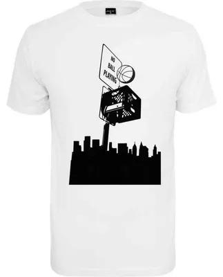 Productafbeelding van Mister Tee - "No Ball" T-shirt voor heren, model TN2084 (maat L), wit