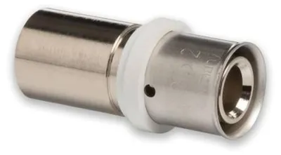 Produktbild von Selfio-Press Aluverbund Pressfitting  Übergang Kupferrohr 20 x 2 mm - 22 mm (Pressanschluss) vernickelt TH + U Kontur
