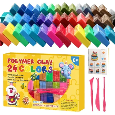 Productafbeelding van Zelfhardende Modelleerklei in 24 Kleuren voor Kinderen