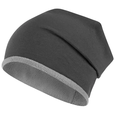 Produktbild von Wintermütze Junge Kindermütze Beanie Fleece gefüttert, Größe 50-52, Dunkelgrau