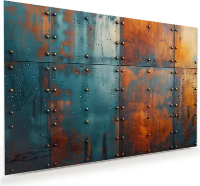 Produktbild von Glasbild 75x50cm in XXL für Wohnzimmer, Schlafzimmer Motiv Industriedesign