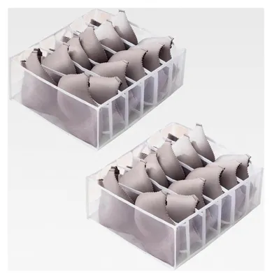 Produktbild von 2 Stück Schubladenorganizer für Unterwäsche, Socken und BHs, faltbare Schubladenteiler