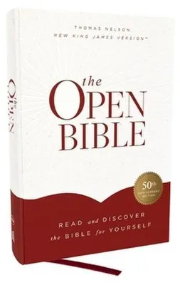 Immagine prodotto di The Open Bible: Read and Discover the Bible for Yourself (Nkjv, Hardcover, Red Letter, Comfort Print)
