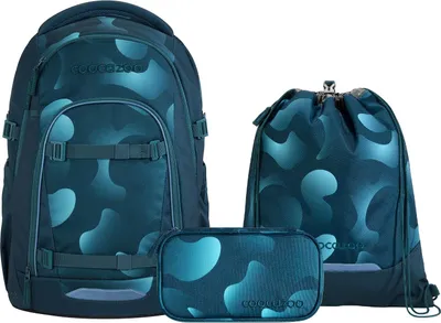 Produktbild von Coocazoo Mate Aqua Flow Schulrucksack Set 3tlg.