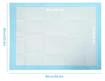 Produktbild von Welpen Trainingsunterlage - Einweg Hundepads - 50 Stück - Hochsaugfähig - Schnelltrocknende Oberfläche - 60x90 cm - Blau