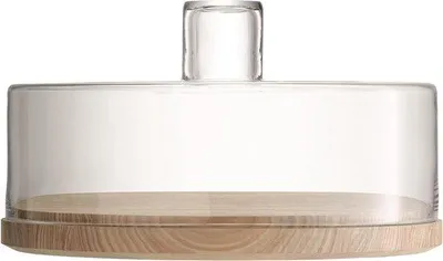 Produktbild von Famanu Servierplatte aus Glas Transparent 32 cm - Käseglocke