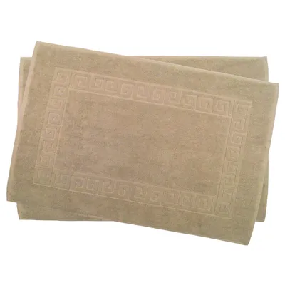 Produktbild von 2 er Set Julie Julsen® Badvorleger Duschvorleger Spirale Sand,50 x 40 cm