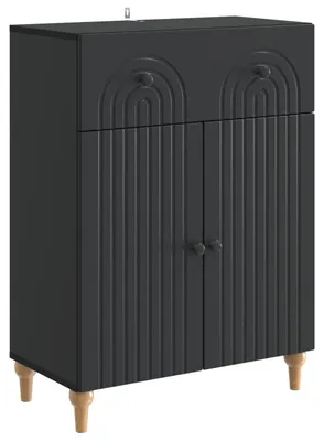 Produktbild von vidaXL Sideboard Schwarz 66 x 34,5 x 90 cm Holzwerkstoff