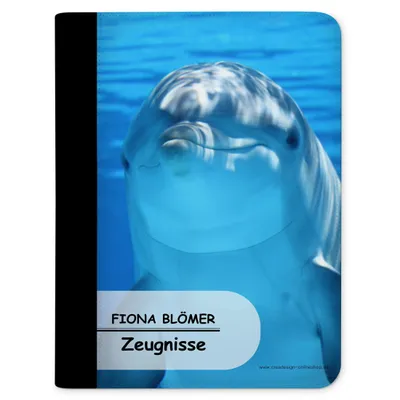 Produktbild von Zeugnismappe, Dokumentenmappe, Ordner A4, Delfin
