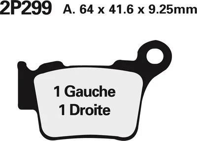 Immagine prodotto di Pastiglie freno in metallo sinterizzato NISSIN Street /Off-Road - 2P-299ST