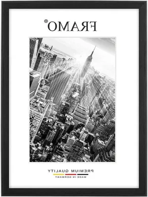 Productafbeelding van Houten Fotolijst - MDF Lijst - Muur Decoratie - Op Maat Gemaakt - 53x42 cm - Zwart