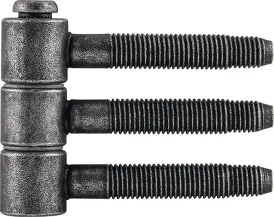 Zdjęcie produktu dla 3-częściowy zawias wtykowy ø 16 mm, wysokość 51 mm, stal czarny