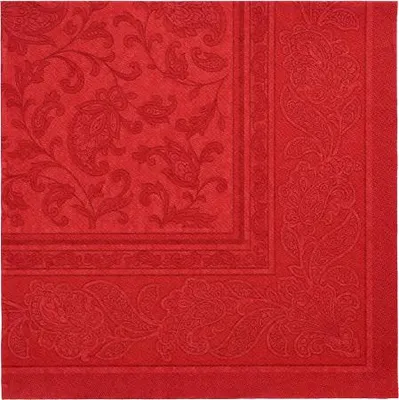 Produktbild von Servietten "ROYAL Collection" 1/4-Falz 40 cm x 40 cm bordeaux "Ornaments"