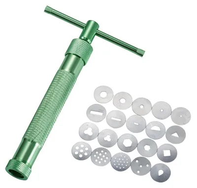Immagine prodotto di Pressa per pasta di zucchero estrusore - 20 stampi - Acciaio inossidabile - 165 mm