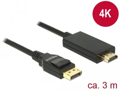 Productafbeelding van Delock 85318 DELOCK Displayport Kabel DP -> HDMI St/St 4K 3.00m schwarz