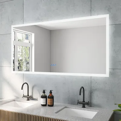 Produktbild von Badspiegel Badezimmerspiegel mit Beleuchtung Led Spiegel Lichtspiegel Badezimmer Spiegel Touch 140x70cm Kaltweiß Neutralweiß Warmweiß Modern
