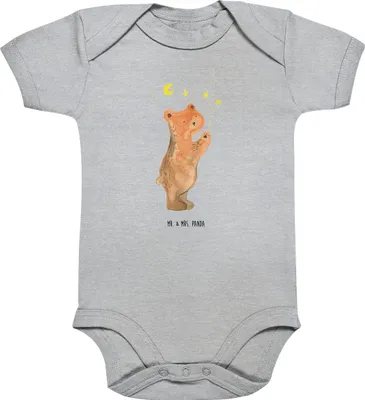 Produktbild von Mr. & Mrs. Panda Babybody Verliebter Bär 1. - 3. Monat - Heather Grey - Geschenk, Verliebte, Kurzarmbody, Strampler, Partner, Spruch, Babystrampler, babykleidung body