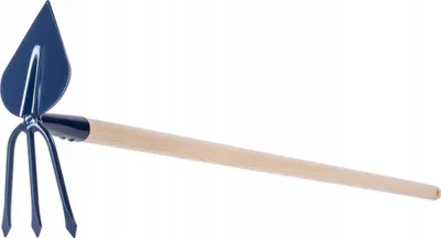 Produktbild von Gartenhacke - Hacke mit Gabelzinken - Stiel 125 cm - Langer Stiel - Zum Unkrautjäten und Kultivieren