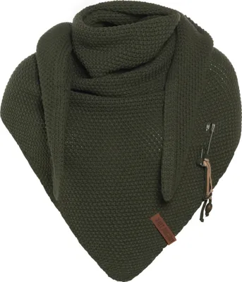 Produktbild von Knit Factory Coco Dreiecksschal - Khaki - 190x85 cm