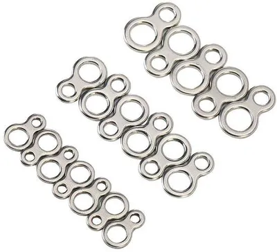 Immagine prodotto di Anelli in acciaio inossidabile per esche da pesca a jigging - confezione da 60 pezzi - accessori per la pesca a jigging