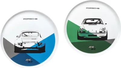 Produktbild von Porsche Design Drivers Selection Tellerset WAP0509580J Limited Edition - Porsche Teller RS 2.7 Kollektion 2er Set Nr. 2 911 Carrera RS 2.7 (blau/grün) NEU &