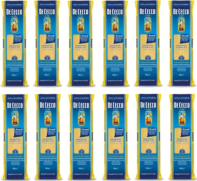 Produktbild von 12x De Cecco Spaghettoni Grandi n°414 Italienische Pasta Teigwaren aus Hartweizengrieß 500g